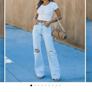 VICI 90s denim flare legs